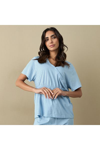 FAV All-Over Polka Dot Print Maternity Top and Pyjama Set
