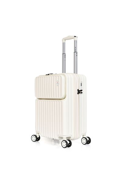 MORANO MORANO Smart Cabin Luggage Lightweight Front Pocket Hard Polycarbonate