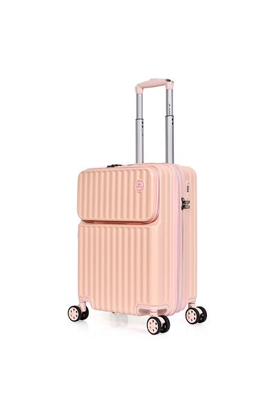 MORANO MORANO Smart Cabin Luggage Lightweight Front Pocket Hard Polycarbonate