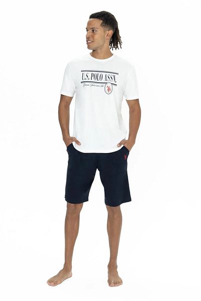 U.S. Polo Assn. Πλήρης λαιμόκοψη, τσέπη, στάμπα USPOLO, Σετ ανδρικό σορτς