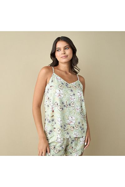 FAV All-Over Floral Print Sleeveless Top and Shorts Set