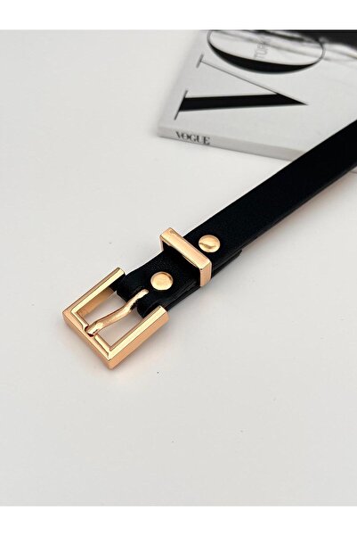 Descoin Cataramă pătrată de aur, centură subțire pentru femei, centură de hai...