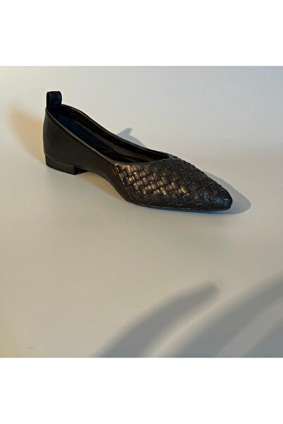 Butik Noble shoes hakiki deri sivri burun babet