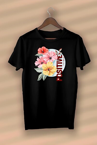 HOFFNUNG Postıve - Thınker Printed Cotton Black Unisex - Women - Men - T-Shirt