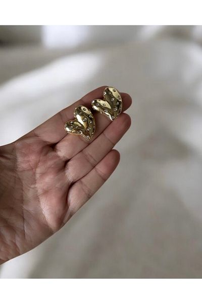 neslyaccessories Shiny Heart Earrings