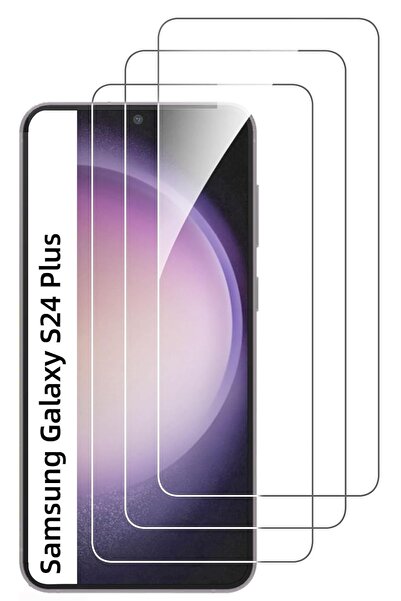 Evax 3'lü Paket Samsung S24 PLUS / S24+ Uyumlu Temperli HD+ Cam Ekran Koruyuc...