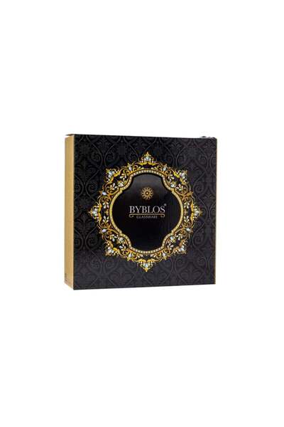 Byblos Turkish Glass Serving Platter With Base 32cm