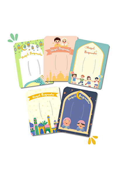 Zeytuune Atölye 10'lu Bayram Harçlık Kartı | Çocuklara Tebrik Kartı | Hediye Kartı