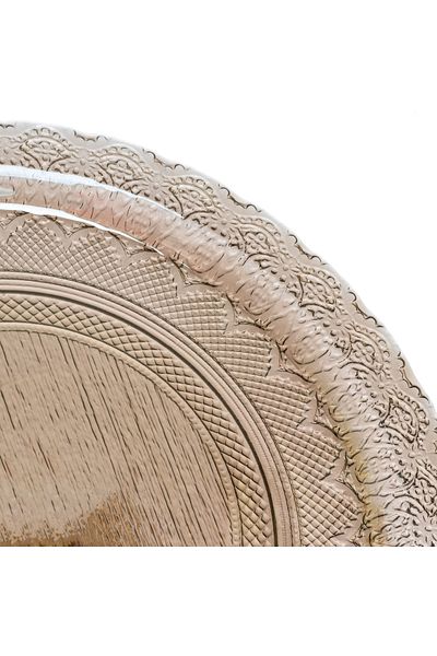 Byblos Turkish Glass Serving Platter With Base 32cm