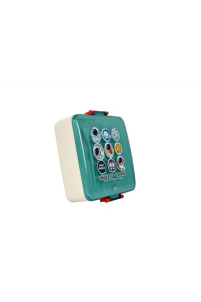 the midi 1300ml Astronaut Square Lunch Box with Cutlery - Modern and Innovative Design