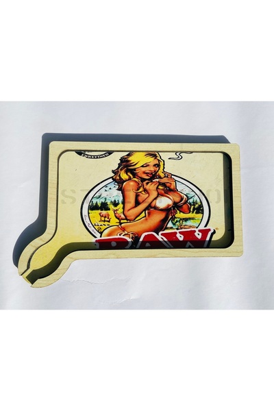 Chase Raw girl ahşap tütün tepsi