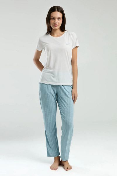 Pierre Cardin Women &Apos; S Sleepwear Set with Viscose Blend, Round Neck, Short Sleeve, Pockets
