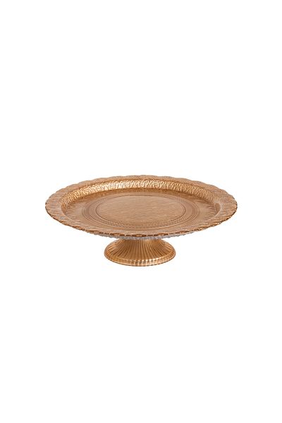 Dania Turkish Glass Serving Platter With Base 32cm