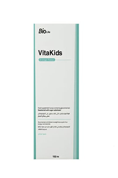 Bio Life بايو لايف فيتا كيدز شراب يحتوي علي الجلوكمانان 150 مل