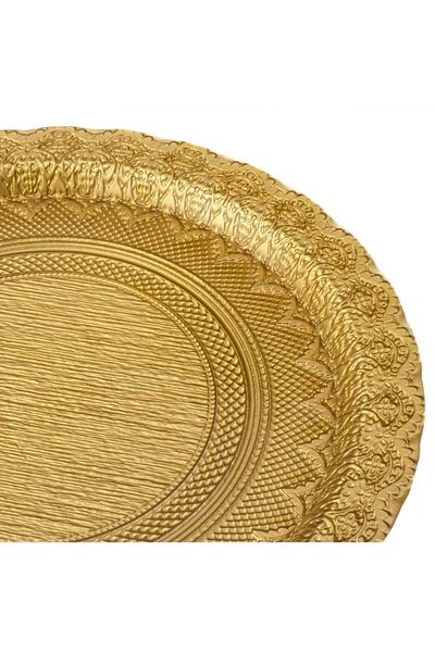 Byblos Turkish Glass Serving Platter With Base 32cm