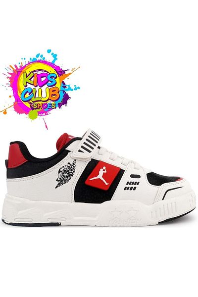 Kids Club Shoes Tall Lightweight Children's Sports Shoes Red-White