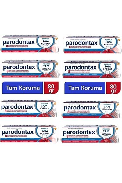 Parodontax New Original 80 Gr/50Ml - 8 Pieces, Freshness Full Protection Toothpaste Original Product