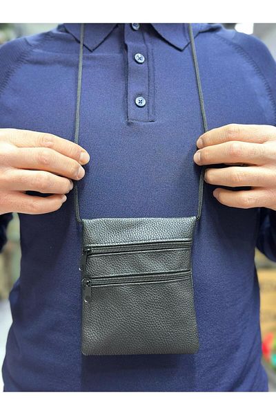 KOMANDO PAZARI Waterproof Leather Hajj Umrah Passport Phone Wallet with Neck Strap