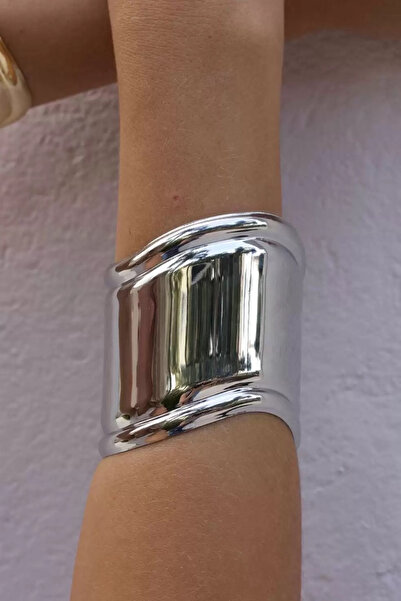 Vitastyle Silver Color Tiff Model Thick Steel Handcuff Bracelet