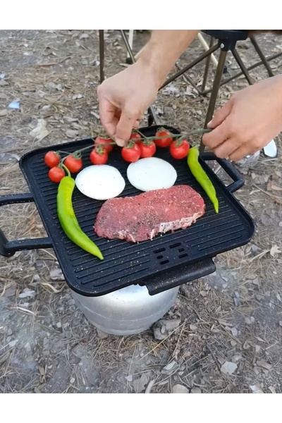 CAMPOUT piknik tüpü mangal Ocak teflon her marka küçük tüpe uyumlu dar ağızlı ( tüphariç }