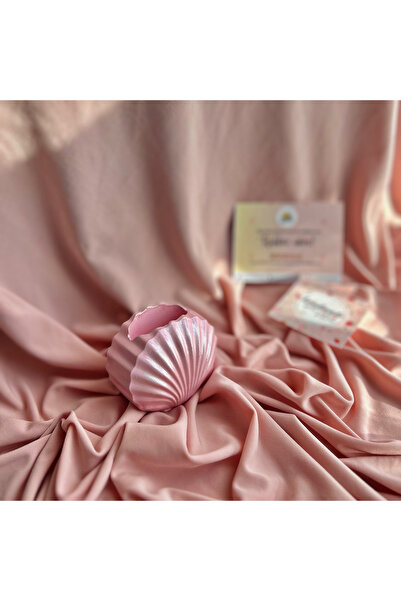 Handmade İstiridye Model Pembe İnci Tozu Detaylı Organizer / Kalemlik / Makya...