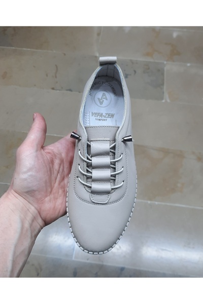 VEFAZEN Women's Inner-Outside Genuine Leather Orthopedic Soft Sole Seasonal Casual Shoes