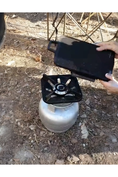 CAMPOUT piknik tüpü mangal Ocak teflon her marka küçük tüpe uyumlu dar ağızlı ( tüphariç }