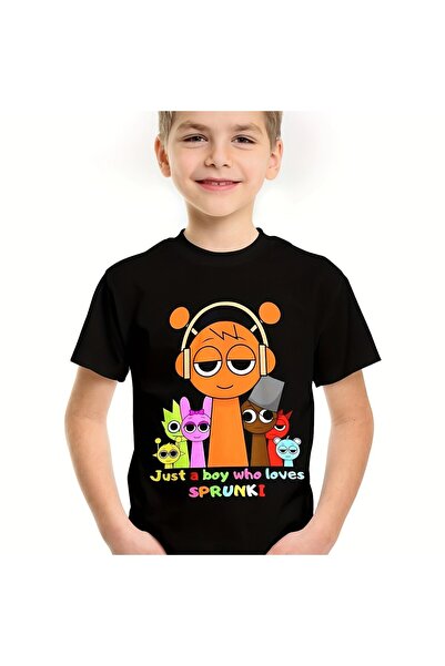 GALASHOP تي شيرت سبرانك مطبوع بأكمام قصيرة