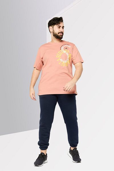 adidas Men Sportswear Fit Short Sleeves Outdoor T-Shirt, Blush