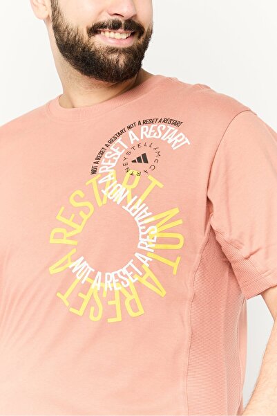 adidas by Stella McCartney Men Sportswear Fit Short Sleeves Outdoor T-Shirt, Blush