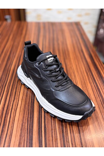 Bulldozer Erkek deri casual eva taban siyah ayakkabı 250427