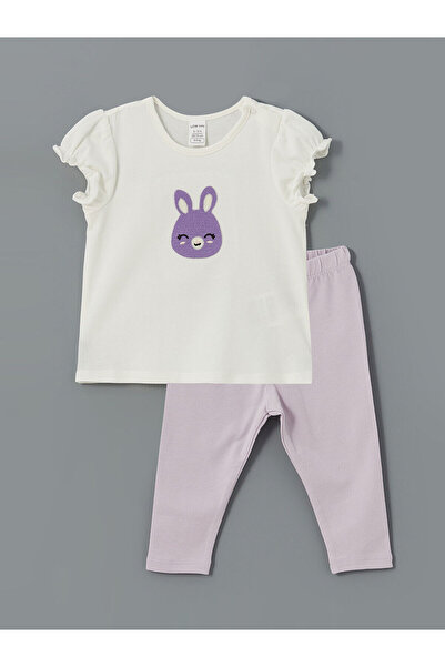 LC Waikiki طقم مكون من قطعتين من سيراي للموسم الجديد برقبة دائرية مطبوع للفتي...