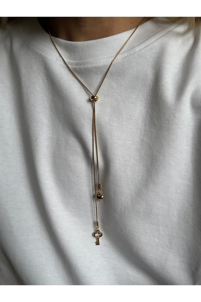 Rossetto Atelier Paslanmaz Çelik Kalp Anahtar Asansörlü Kolye