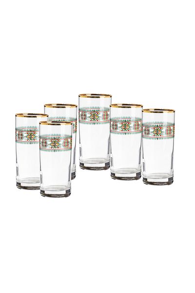 Dania Glass Cups Set 6 Pcs Heritage Design