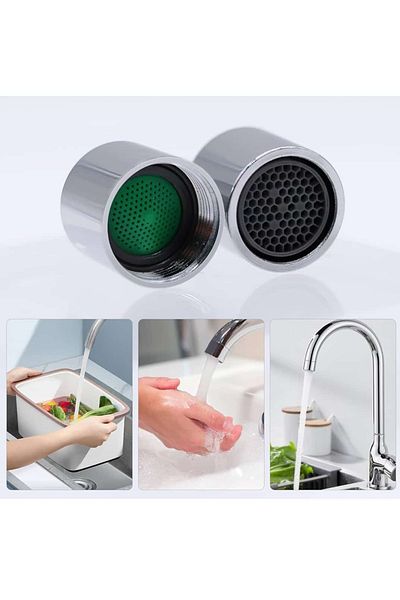 ÇEÇEN HOME (3 Pcs) Internal Thread - Kitchen Sink Faucet, Water Saving Filter