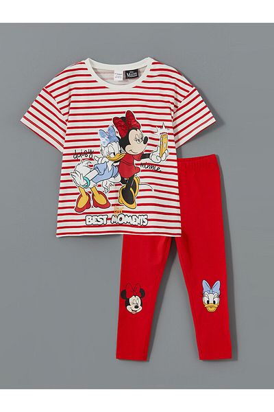 LC Waikiki Printed Girl's T-Shirt and Leggings 2-Pack