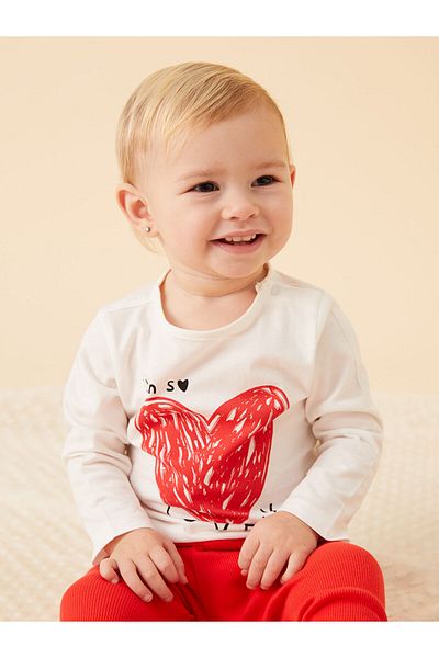 LC Waikiki Crew Neck Baby Girl Pajama Set
