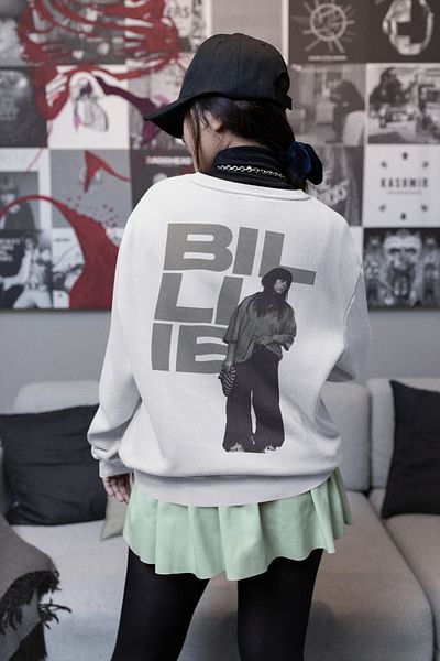 SEVBANO Design Billie Eilish Printed Unisex Oversize Singer Sweatshirt