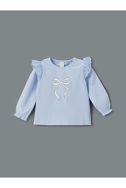 LC Waikiki Baby Girl Blouse and Leggings with Ribbon Detail, Pack of 2