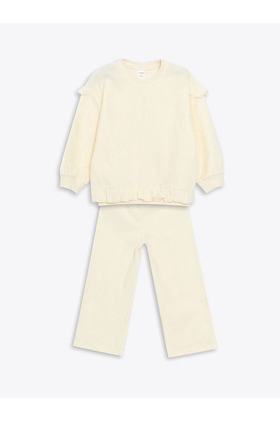 LC Waikiki Basic Girl's Sweatshirt and Sweatpants Set of 2
