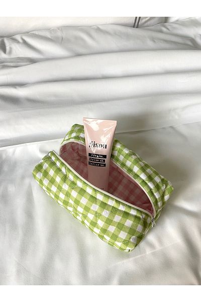 Punchiess Geantă de machiaj verde fistic
