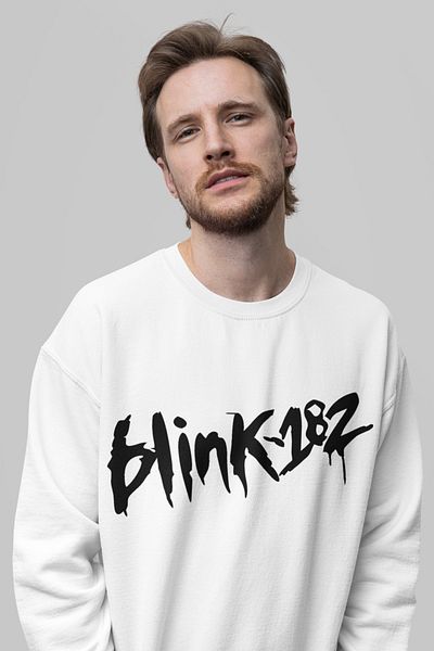 SEVBANO Design Blink-182 Written Unisex Oversize Music Group Sweatshirt