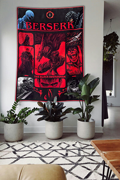 Radora Berserk Black Swordsman Temalı Duvar Örtüsü Ev Dekorasyon Duvar Halısı Tapestry