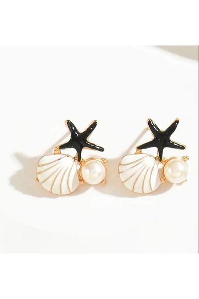 MEECY Starry Pearl Sea Shell Women's Earrings