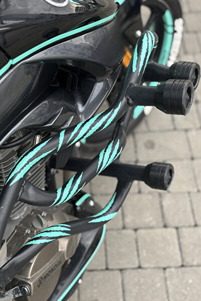 Banxtre Motorsiklet Koruma Demiri için Nane Yeşili Pençe Sticker Etiket (16 A...