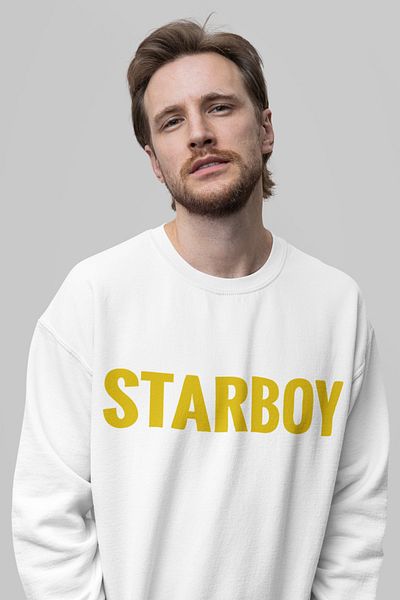 SEVBANO Starboy the Weeknd Printed Unisex Oversize Rapper Sweatshirt