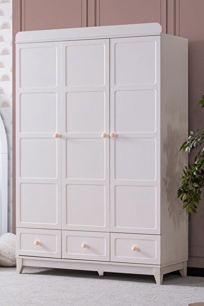 Setay Gardırop, Berlin 3 Kapaklı Çekmeceli Dolap - Pembe