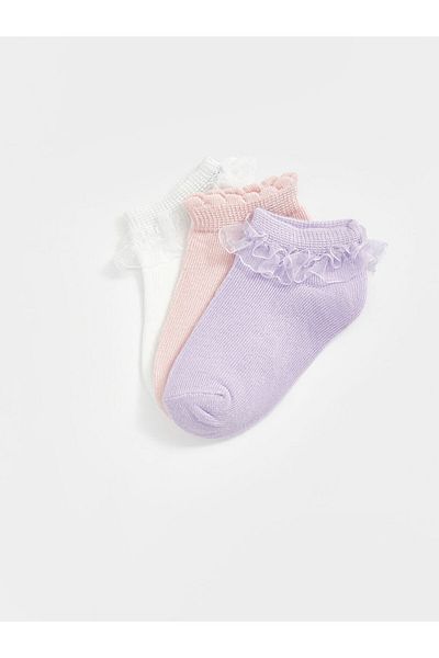 LC Waikiki New Season Basic Baby Girl Booties Socks 3-Piece - S53645Z1