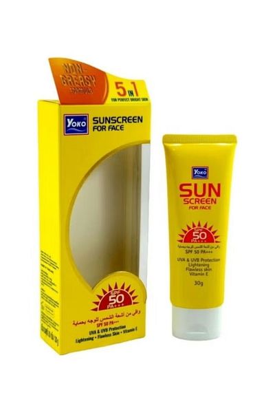 YOKO Sunscreen for face with SPF 50