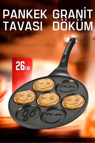 Transformacion Granite Cast Pan Pancake Pan Emoji 721391